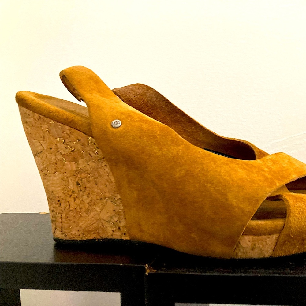 UGG Suede and cork sandal size 7